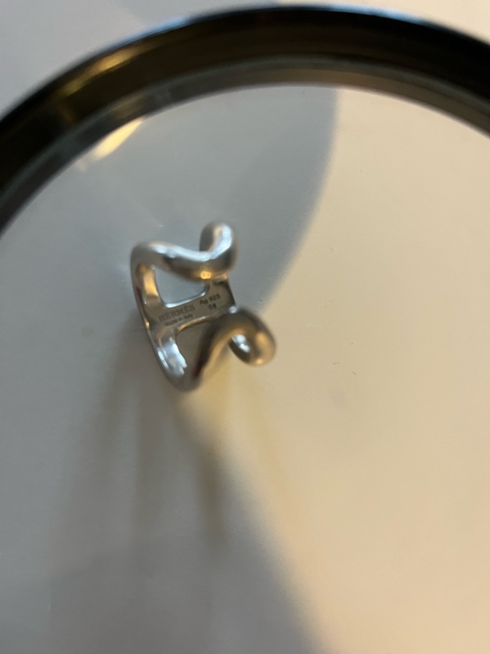 Silver Ring - Double 'H' Design in Silver - Picture 2 of 8